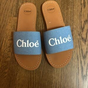 Chloe Slide Sandals, EUC